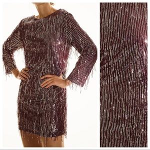 ZARA FRINGED‎ SEQUIN DRESS